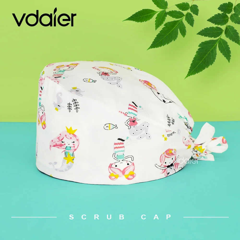 Groothandel Prijs Arts Tandarts Hoeden Met Zweetbanden Vrouw Mannen Tandheelkundige Katoenen Scrub Cap Ziekenhuis Werk Hoeden Verpleegsters Hoeden Voor Vrouwen