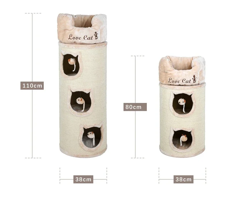 Postbox shape cute cat climbing frame tall cat house cat nest for sisal scratching