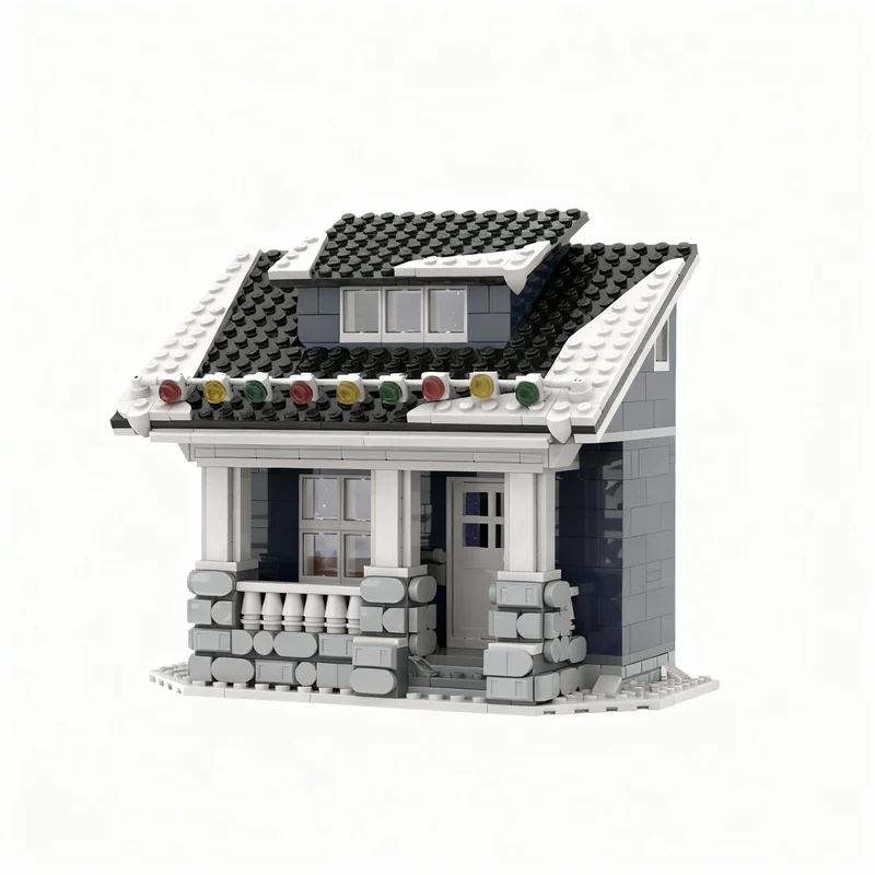 

556pcs MOC W16 Winter Bungalow 3 Seasonal Christmas Model Building Blocks Construction Toy Christmas Gifts DIY Creative Idea
