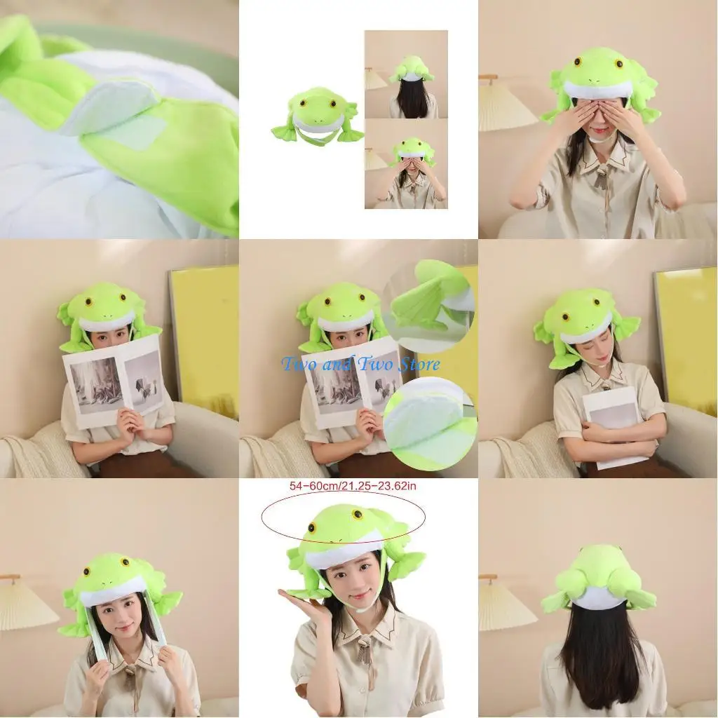 

HX6F Creative Stuffed Animal Hat Adult Unisex Christmas Party Carnivals Hat