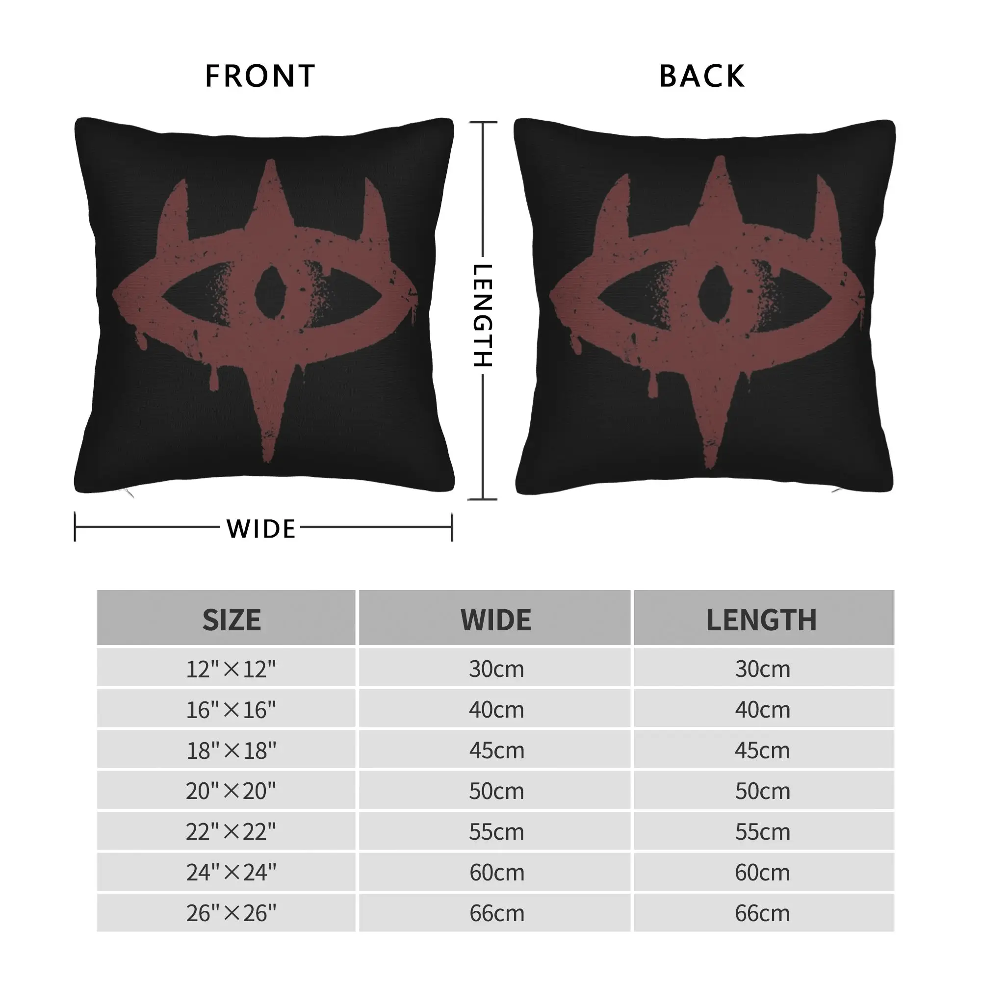 Funda de almohada con estampado de Ojo de Sauron L-Lords Of The R-Rings, funda de cojín decorativa, funda de almohada cuadrada para el hogar de 18"