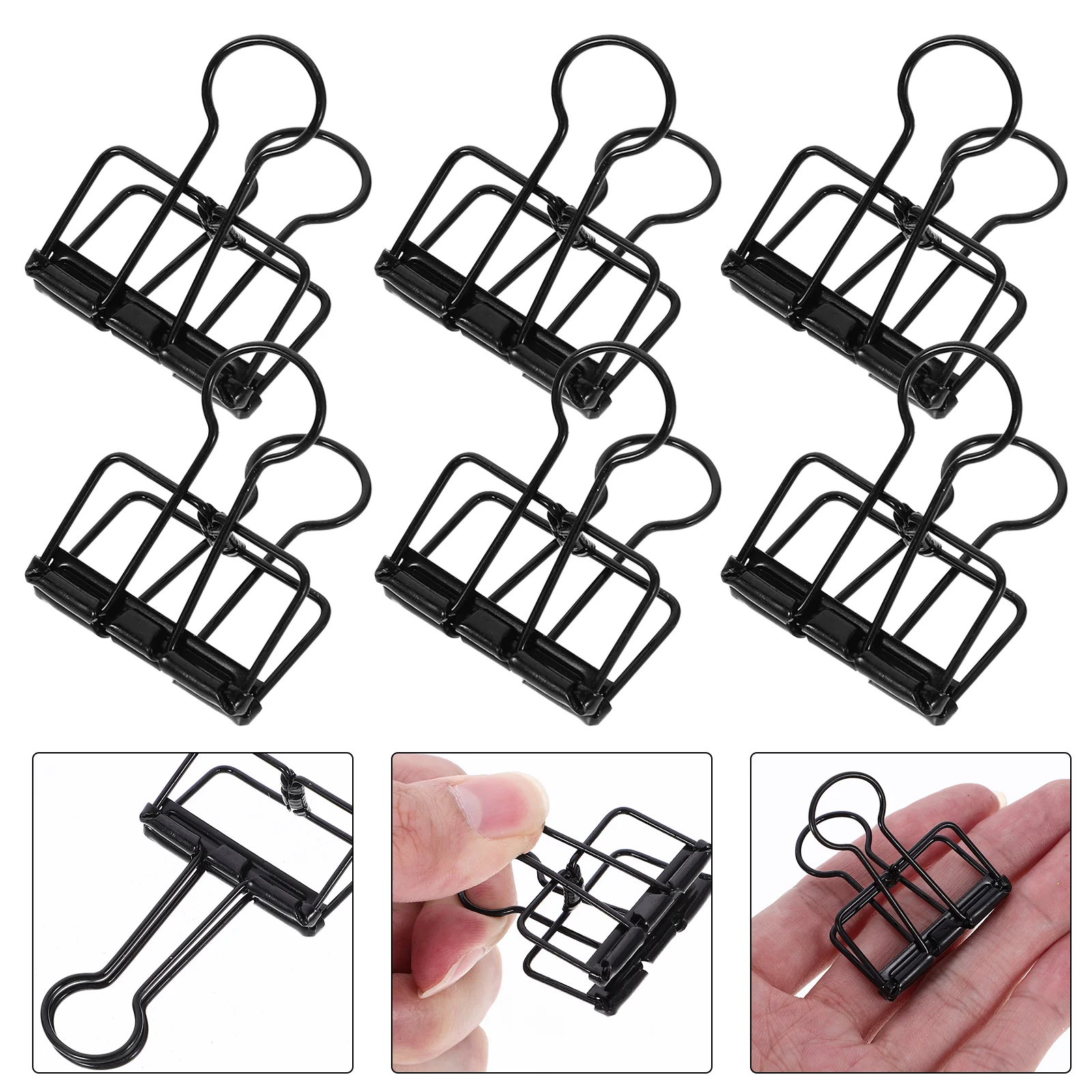 

10 Pcs Metal Document Book Binder Clip Medium Clips Office Home Paper Clamps Simple Supplies