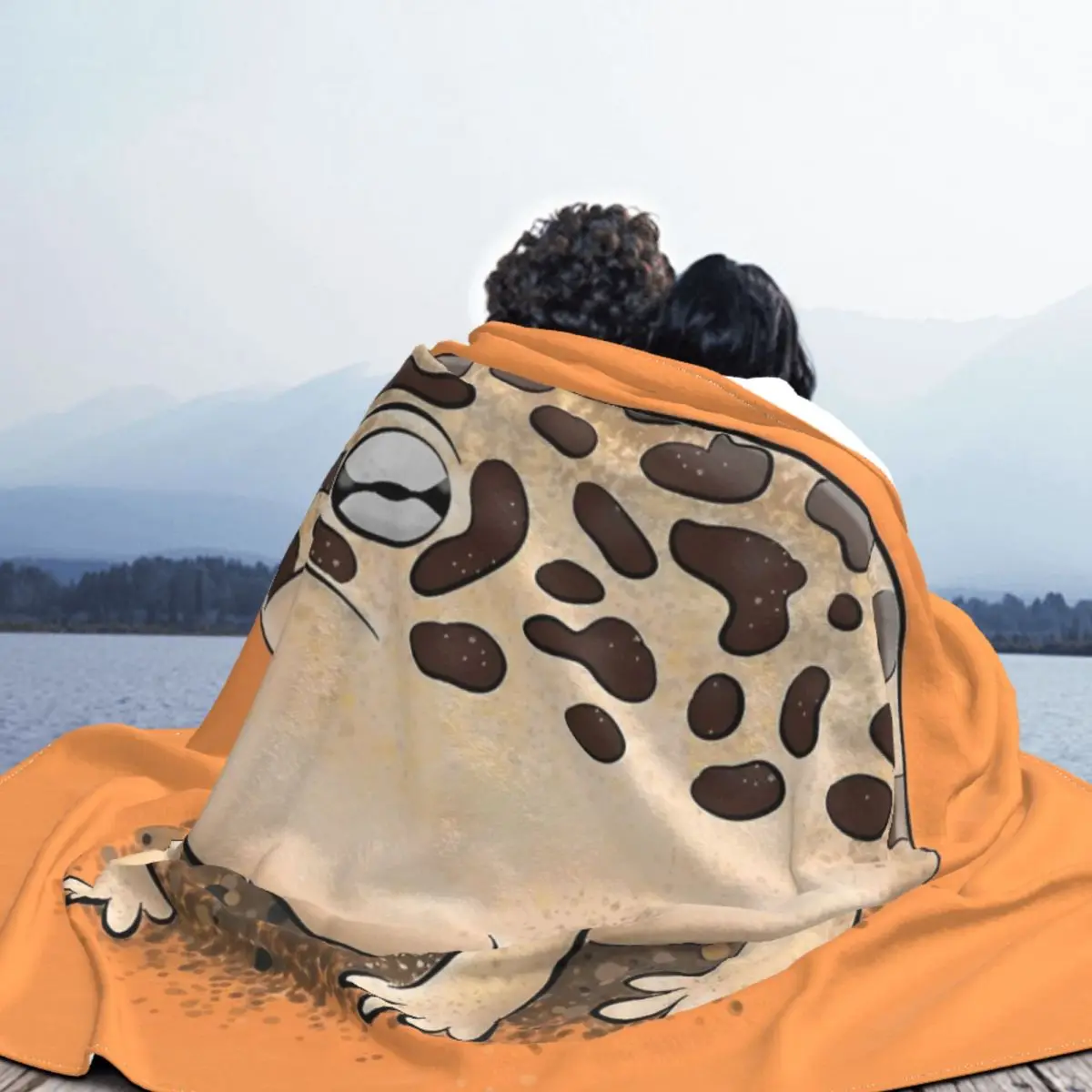 Cute Brown Desert Rain Frog Cartoon Blankets Fleece Awesome Warm Throw Blanket for Coverlet Autumn/Winter