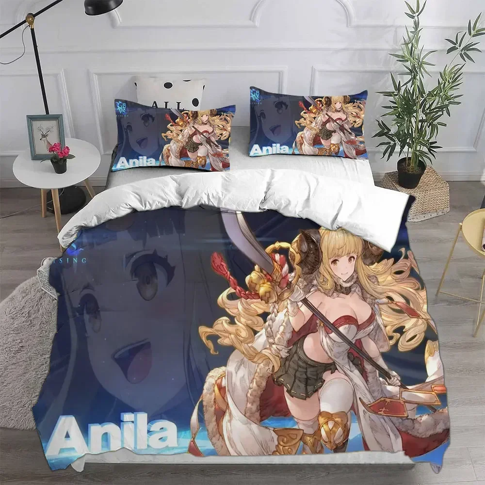 

Fashion 3D Game Granblue Fantasy Bedding Sets Comforter Quilt Bed Cover Duvet Cover Pillow Case 2-3 Pieces Sets Kids Adult Size