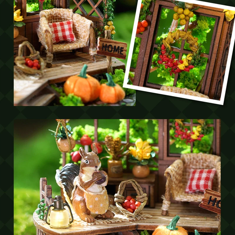 Wooden Mini DIY Doll House Kit For Making And Assembling Room Models Toys Home And Bedroom Decorations With Furniture Dollhouse