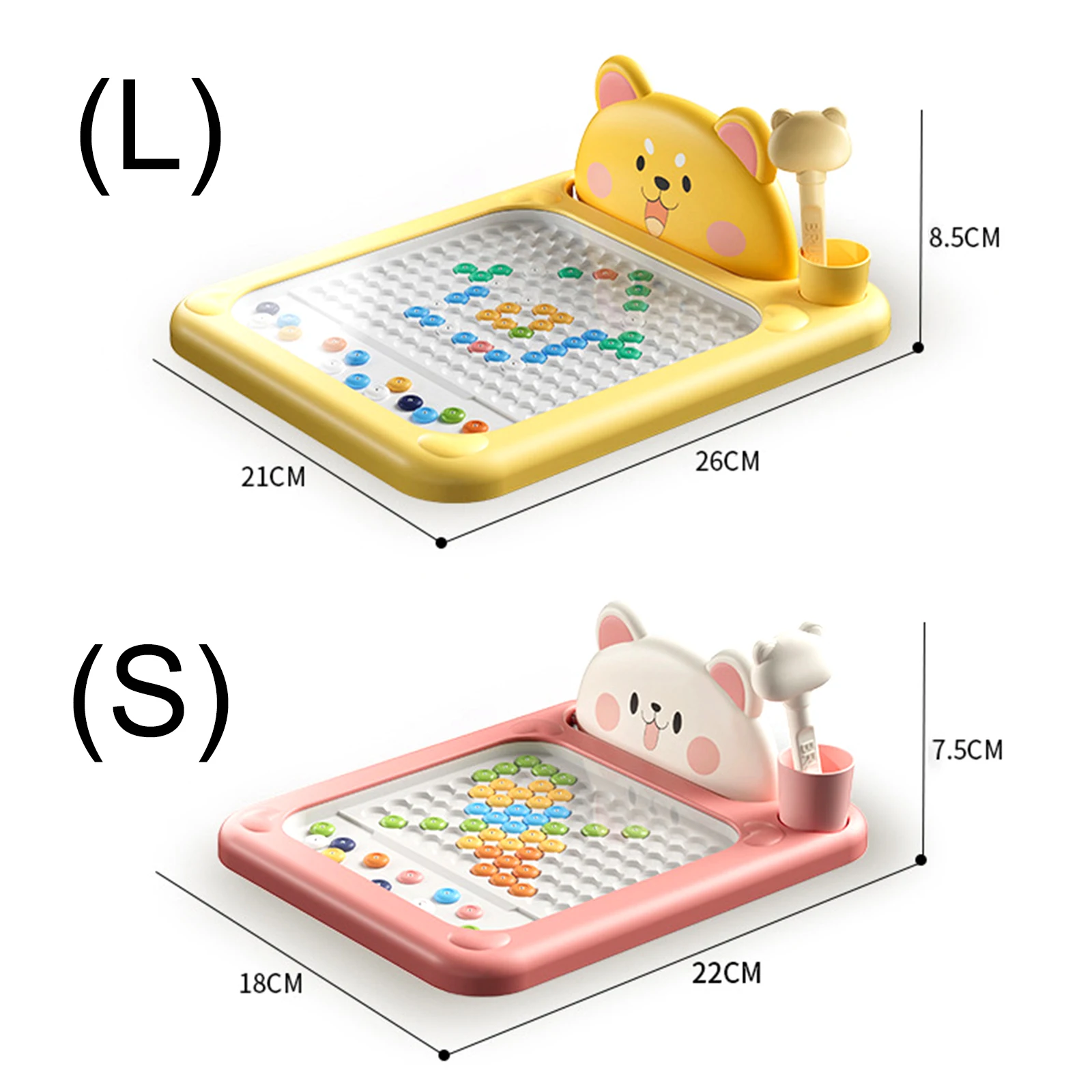 Rabbit Magnetic Drawing Board Children Drawing Board Magnetic Beads Radish Pen Graffiti Board Paiting Teaching Montessori Toy