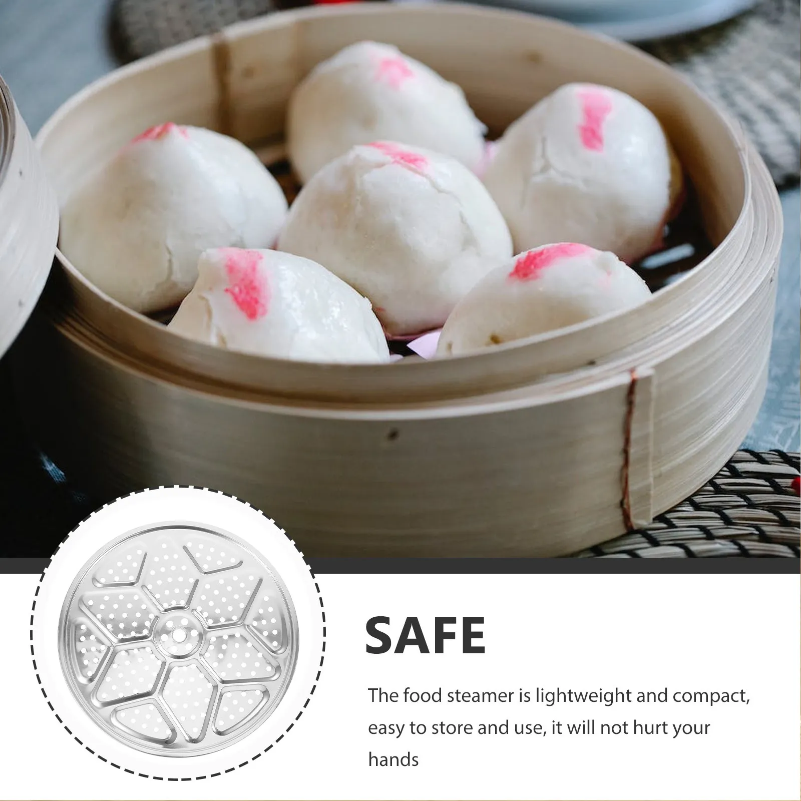 

2Pcs Stainless Steel Steamer Plates Round Cooking Rack Stable Steam Basket for Pot Vegetable Seafood Dumplings 13.79 Inch