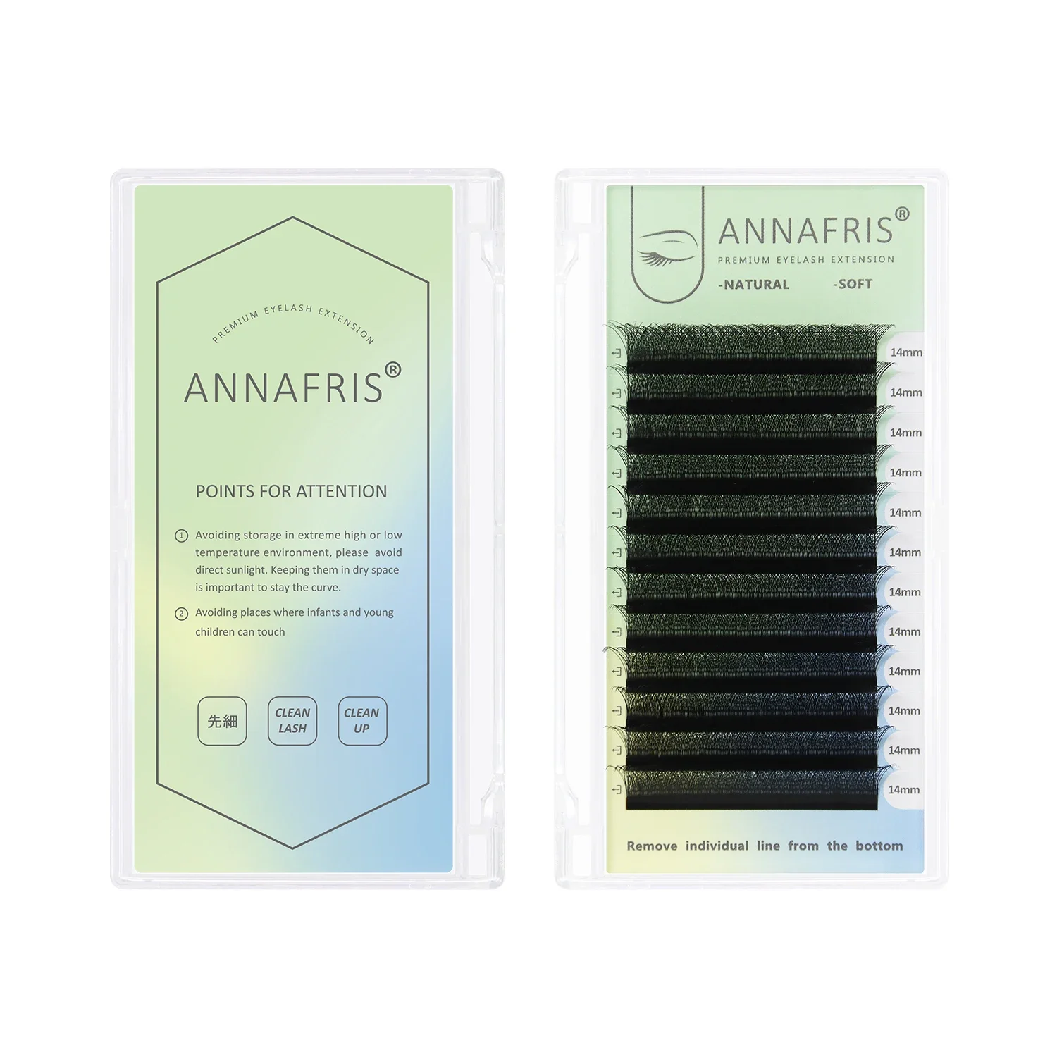 ANNAFRIS 3D W Shape Eyelash Extension Premade Volume Fans W-shaped Clover Natural Soft Faux Mink False Lashes