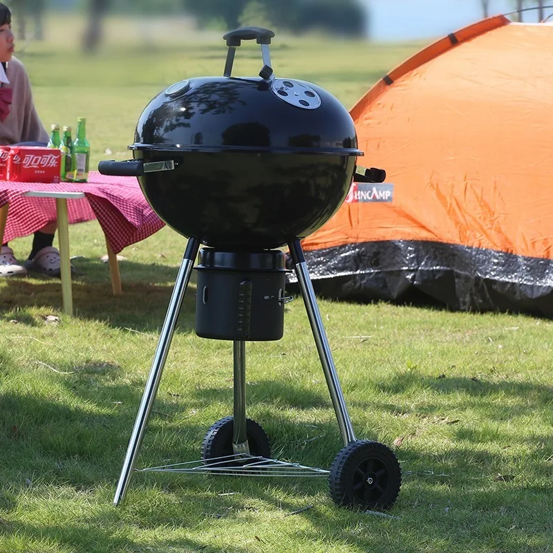 Courtyard 18.5mm deep pull apple barbecue grill, outdoor grill, steaming combo, wholesale one-piece dropshipping