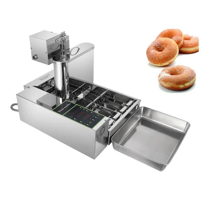 Newest Best Commercial 4rows Electric Automatic 25mm Hole Mini Donut Doughnut Maker Making Machine Fryer
