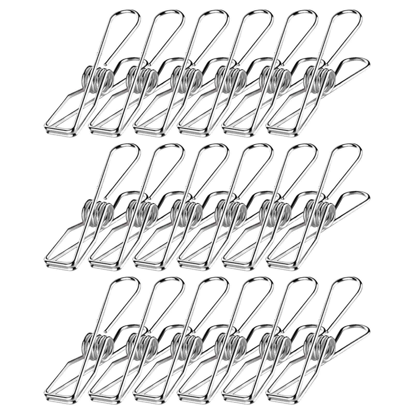 18/42/77pcs Stainless Steel Clips Clothes Pins Pegs Holders Clothing Clamps Sealing Clip Household Clothespin Clips For Hangers