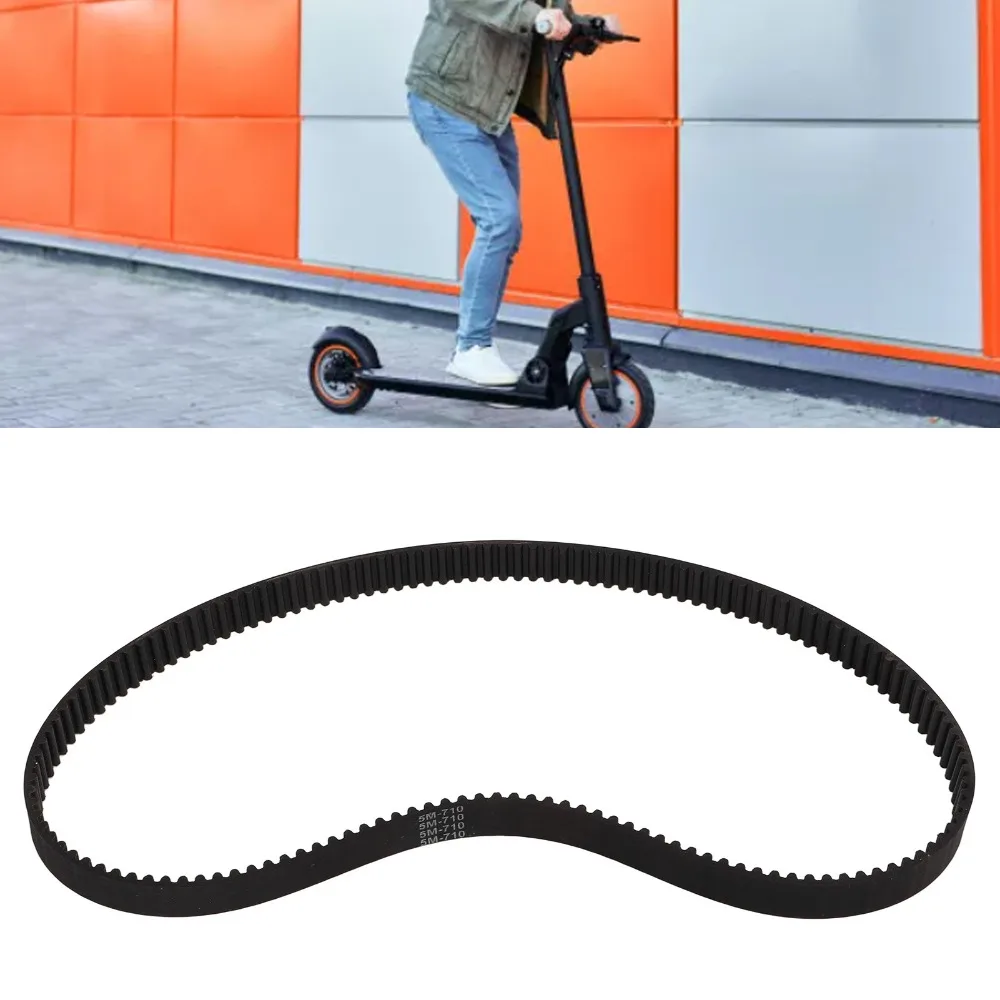 Rubber Electric Scooter Drive Belt High Temperature Resistance Abrasion Resistance Scooter Timing Belt Black