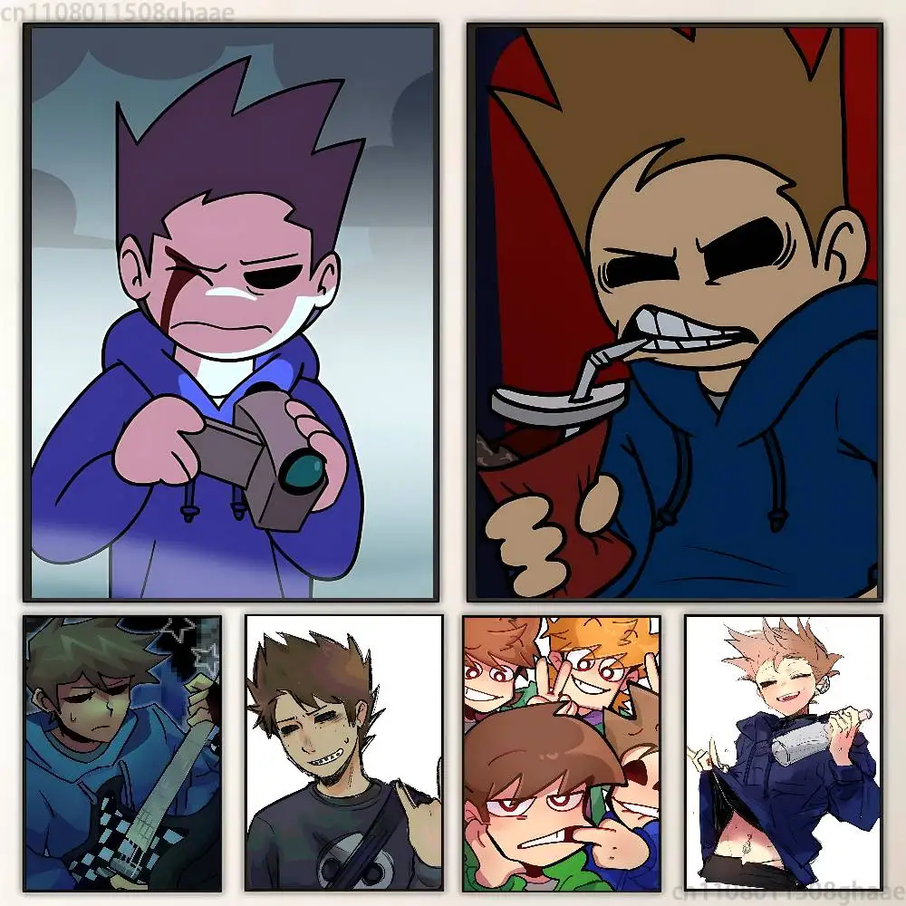 

Anime Eddsworld Tom Artists Canvas Painting for Living Room Home Decor Poster Fans Gifts-unframed