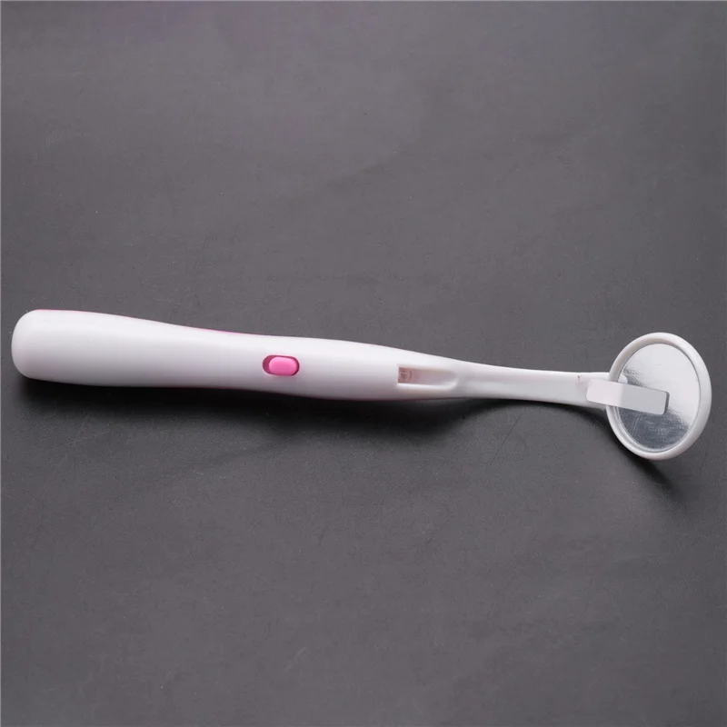 AA20-3 Pc LED Licht Zähne Oral Spiegel Super Helle Mund Spiegel Beleuchtete Zahn Pflege Werkzeug Mundhygiene Maschine Rosa