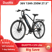 DUOTTS C29 Lite Electric Bike 250W 36V 13Ah 27.5*2.25 Inch Tires City Commuting E-bike 7-Speed Front Rear Mechanical Disc Brakes