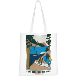 Borsa Tote in tela PATA Northwest Waters borsa per la spesa alla moda di grande capacità per borse per studenti Graffiti di montagna americana Unisex