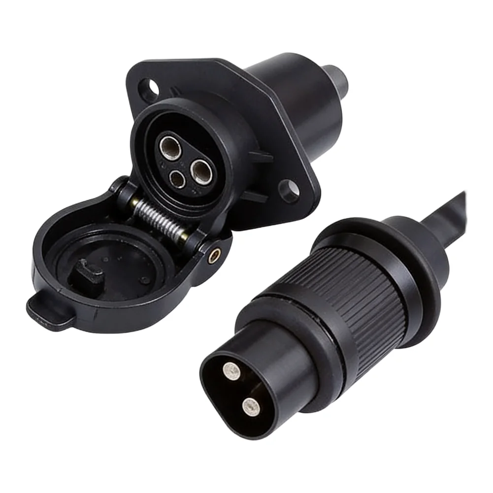 Pole Pin Trailer Socket Round Connection Contacts Current Plastic Quick Installation Easy To Use Socket Connectors