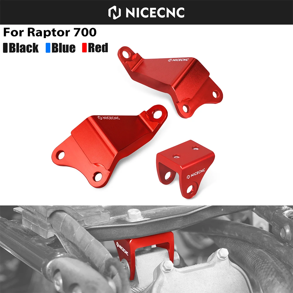 NICECNC Raptor 700 Engine Bracket Stay ATV For Yamaha Raptor 700R 2008-2024 1S3-21316-10-00 10mm T6-6061 Aluminum Strength