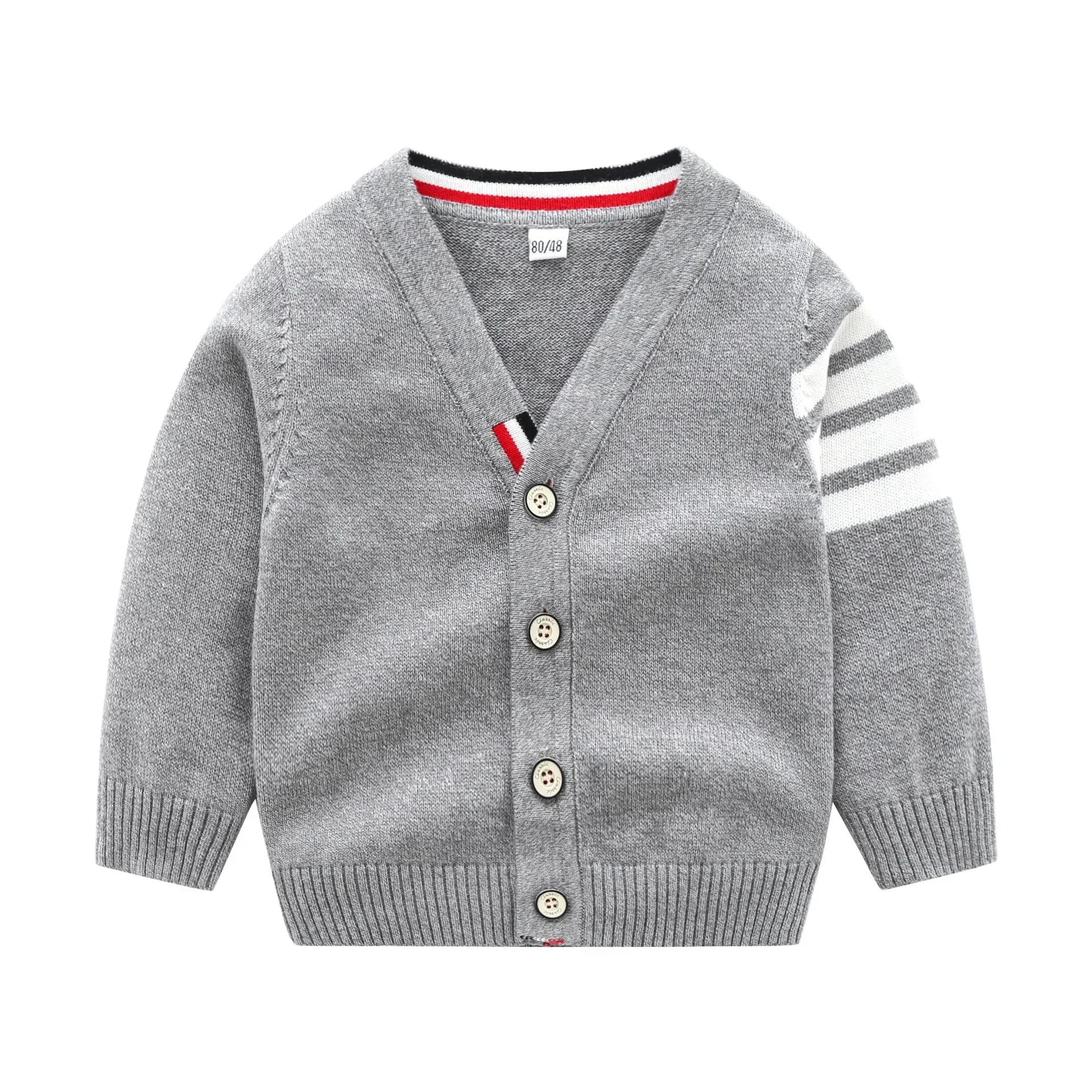 

New autumn and winter kids baby gir clothes pure cotton college style knit sweater long-sleeved cardigan sweater coat