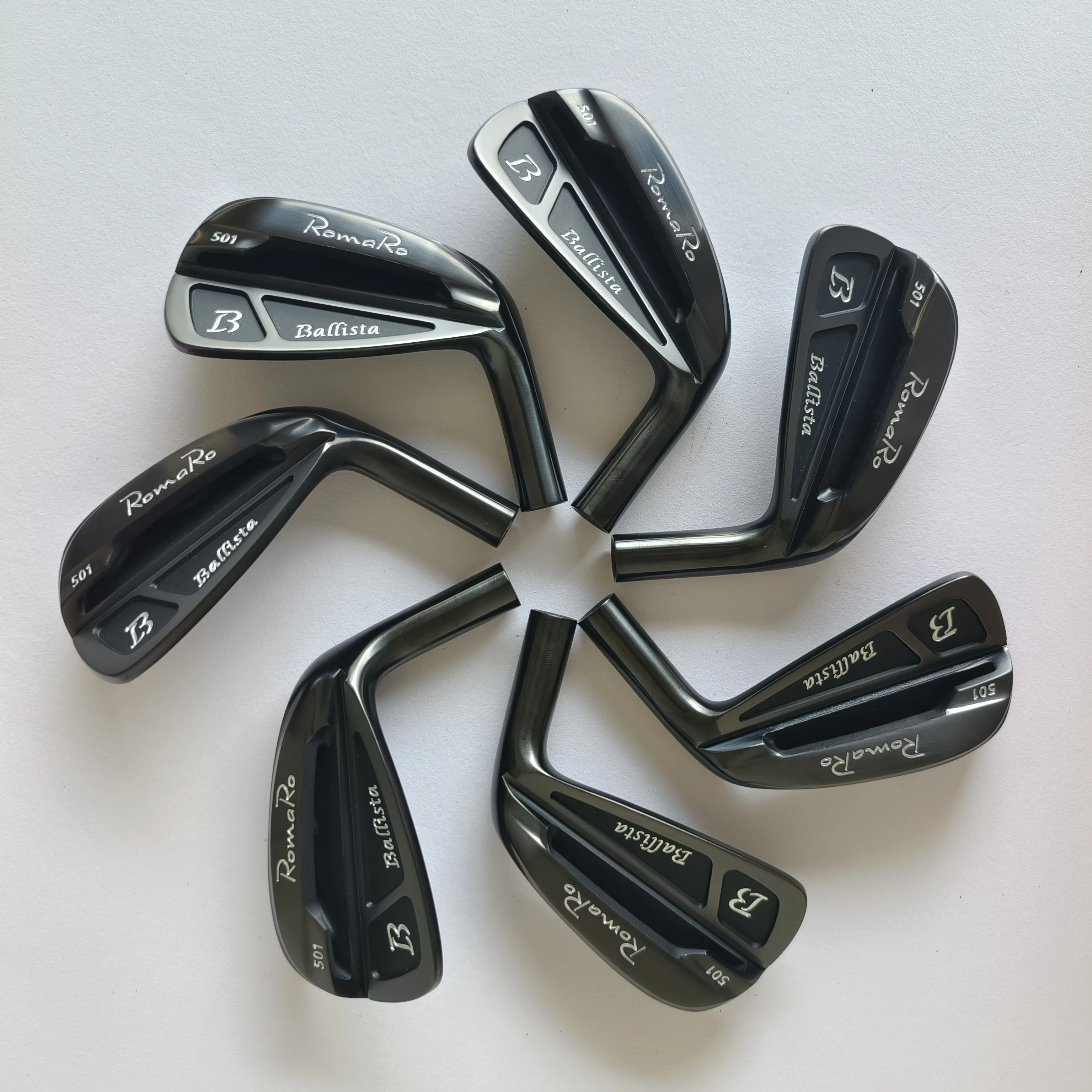 JUN YUE Golf culbs 501 soft iron forged black, set of 4-P, a total of seven sets