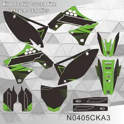 For Kawasaki KX 250F KXF 250 2009 2010 2011 2012 Full Graphics Decals Stickers Motorcycle Background Custom Number N0405CKA