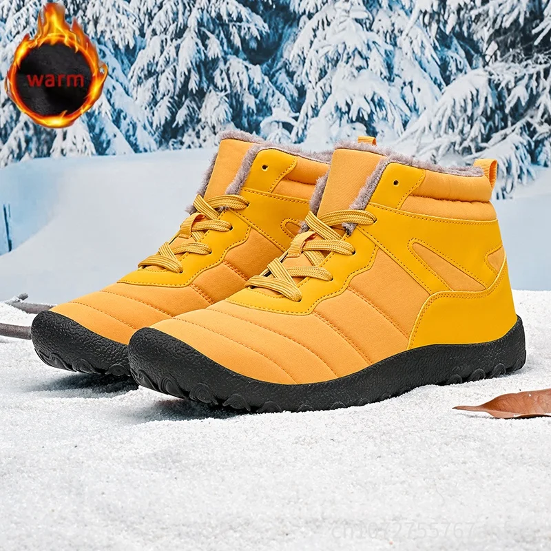 Snow Boots Men's Winter Shoes Adult Men's Flat Shoes Waterproof Anti Slip Durable Cotton Shoes Ski Boots, Men's Shoes Brand 2023