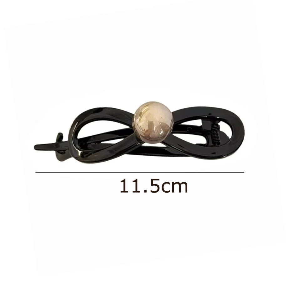 New Twisted Hair Clip Plastic Imitation Pearl Hairpin Twisted Design Hairpin Barrettes Women Hair Accessories
