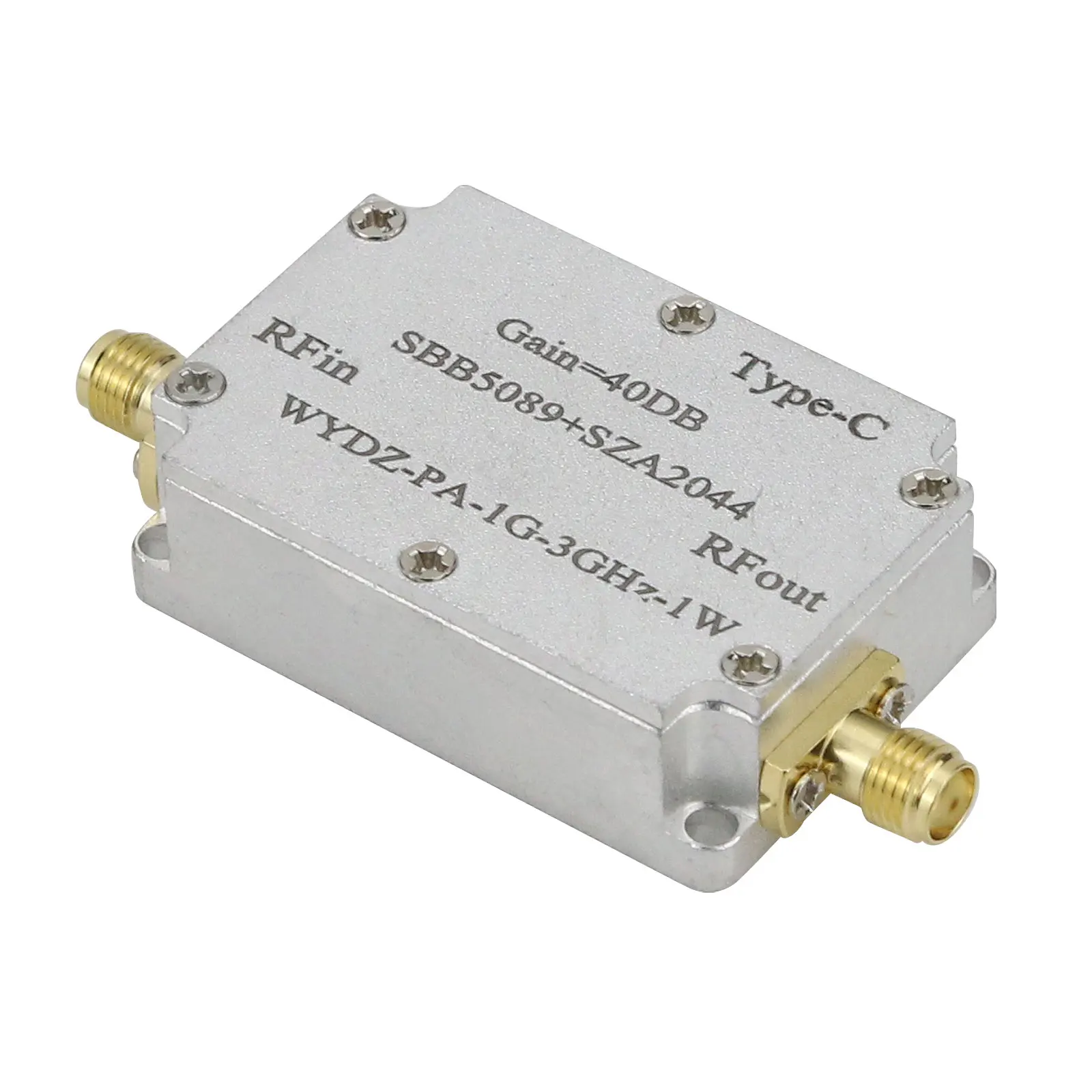 SBB5089+SZA2044 One-Way Microwave Power Amplifier RF Power Amplifier Module 40DB WYDZ-PA-1G-3GHz-1W