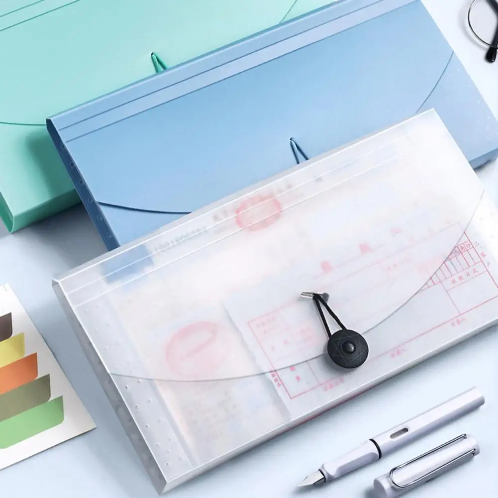 ที่ใส่เงินสดแบบมีกระดุมที่กระเป๋ากันน้ำการขยายแฟ้มซองสำหรับคูปองธุรกิจเงินสดสำหรับบัตร