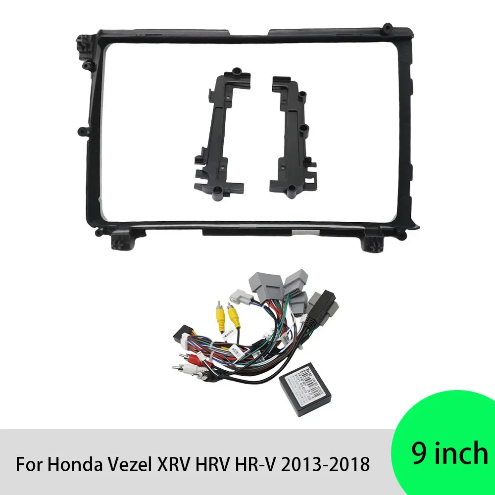 

Для Honda Vezel XRV HRV HR-V 2013-2018 9 дюймов Автомобильная рамка Fascia Adapter Canbus Box Decoder Android