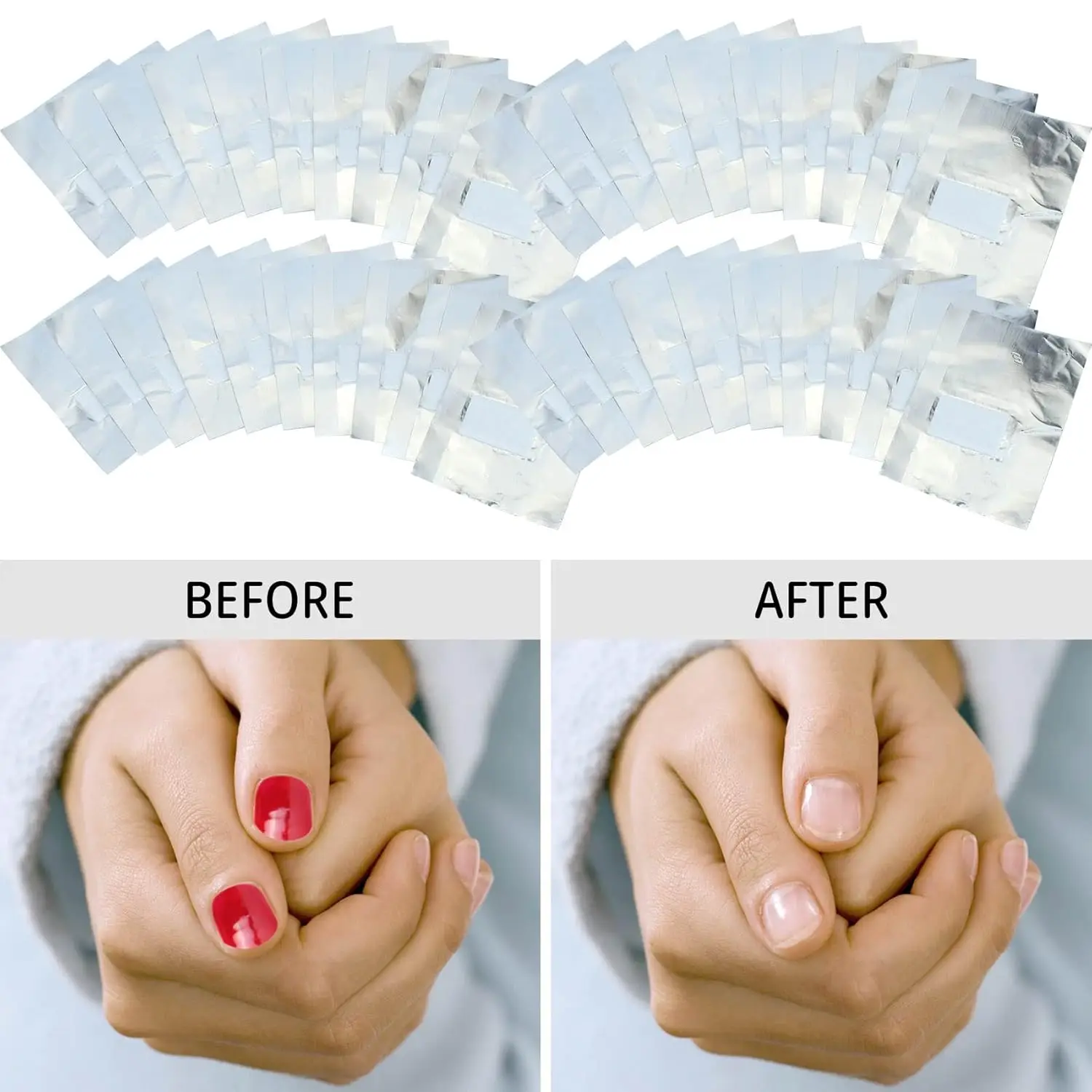 1000 peças folha de alumínio arte do prego embeber fora polonês remoção do prego envolve toalha gel removedor manicure ferramenta para salão de beleza casa