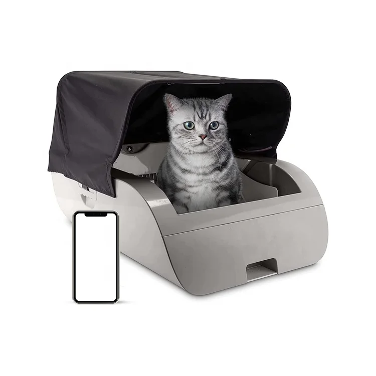 2023 Hot Selling No Scooping Automatic Self Cleaning Cat Box for Indoor Cat