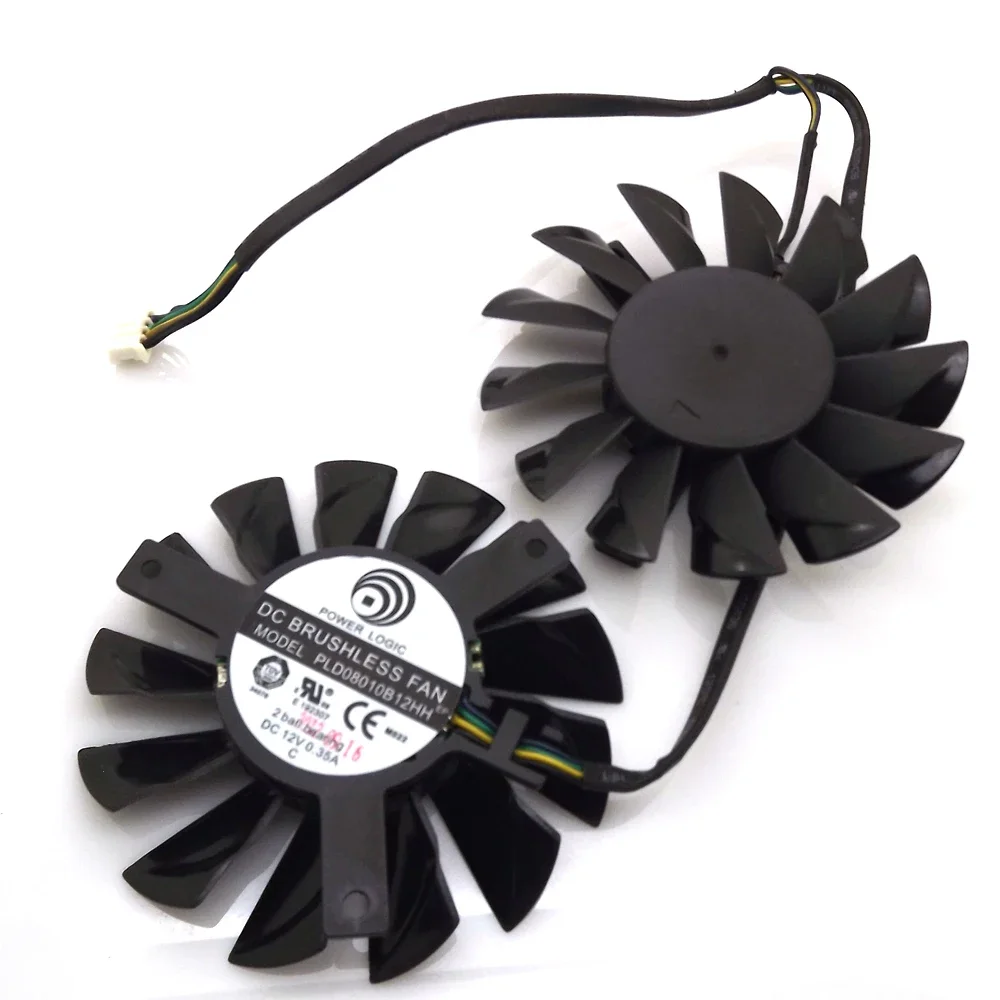 Free Shipping PLD08010S12HH 12V 0.35A 75mm Fan For MSI RADEON HD7970 3GB Twin FrozrIII Cooling Fan 4Pin