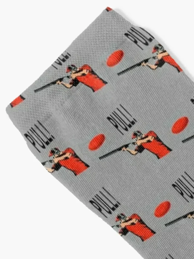 Skeet Clay Shooting Pigeon Trap Bird Hunters Shotgun Shells PULL! Socks Run basketball aesthetic retro Socks Girl Men's