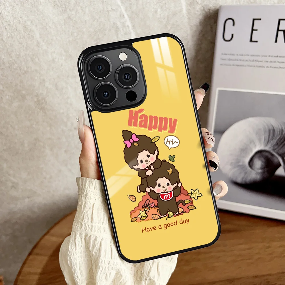 Cute Cartoon M-Monchhichi Phone Case For iPhone 16 15 14 13 12 11