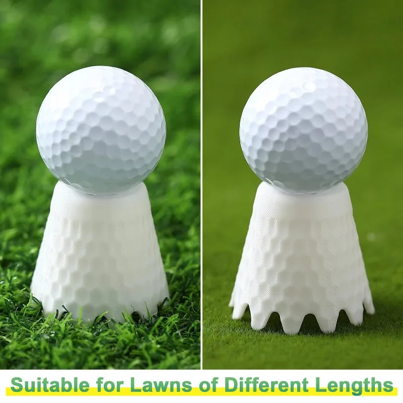 Golf Ball Holder Simulator Pack 8 Pcs Golf Tee Step Down Plastic Golf Tees White For Height From 1/4 Inch To 2 Inch Drop Ship