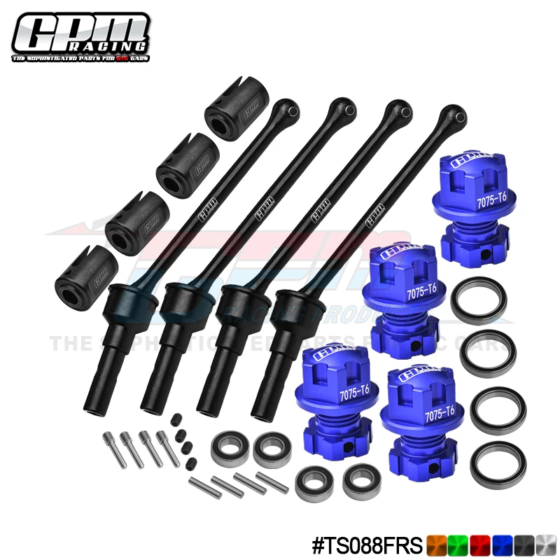 GPM Steel F&R CVD Shaft (88mm) Set #8950X For TRAXXAS 1/10 Maxx 1/8 Maxx Slash