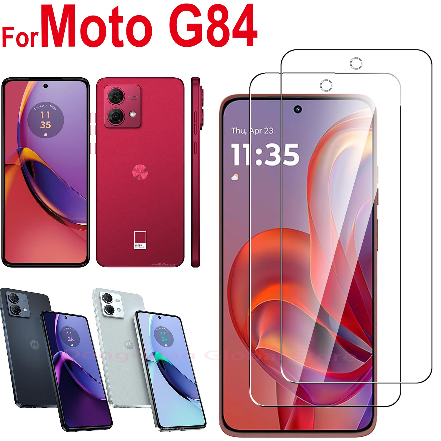 1/2/3/4 Stück für Motorola Moto G84 gehärtetes Glas Displayschutzglas