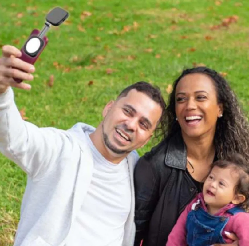 자석 셀카 라이트 내장 메이크업 거울 높이 조절 뷰티 필터 범용 휴대폰 호환 휴대용 디자인