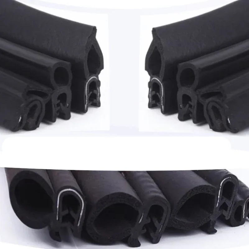2m U-Shaped Rubber Sealing Strip Anti-Collision Soundproof Car Door Cabinet Sealing Strip with 20 Different Models