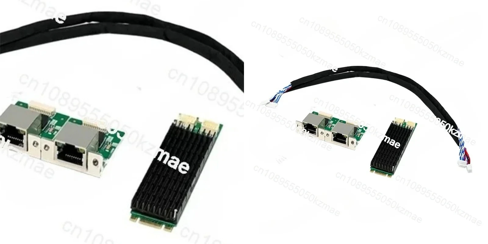 M.2 B+M Key Dual Port 2.5G NIC ST7465 | I226 - T2 I225V Industrial PCIe Ethernet Adapter