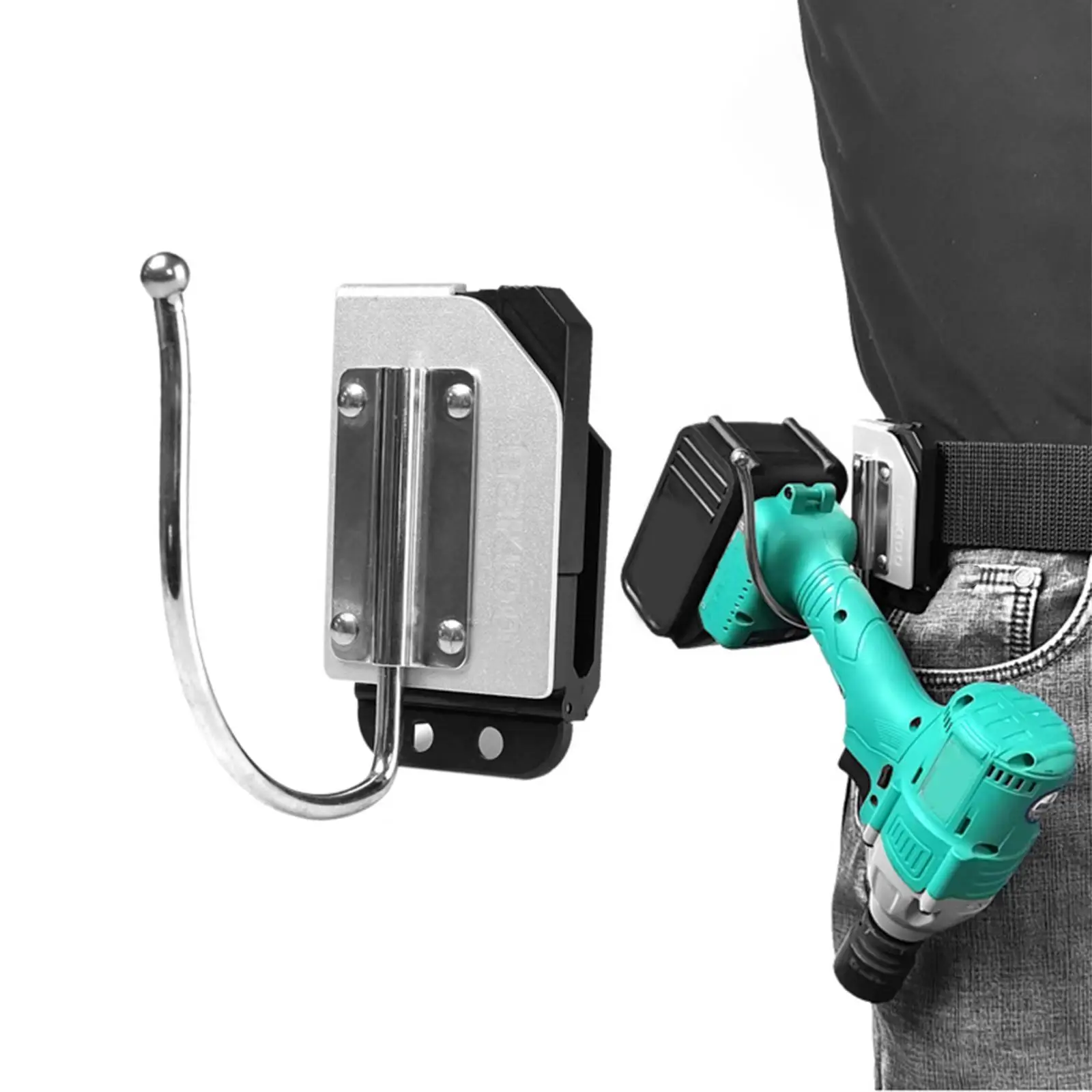

Work Belt Hook Durable Tool Hanger Quick Release Buckle Attachment for Professional Tool Belt Accessories
