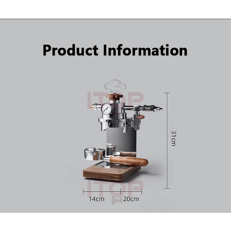 ITOP CM-P Pneumatic Coffee Machine Household Manual Variable Pressure Coffee Maker Espresso Coffee Maker with 58mm portafilter