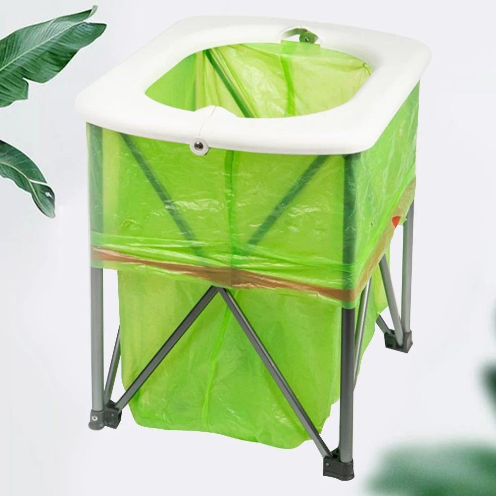 

Portable Toilet Foldable Lightweight Sturdy Camping Hiking Fishing Construction Car Trips Storage Easy Assemble Disassemble