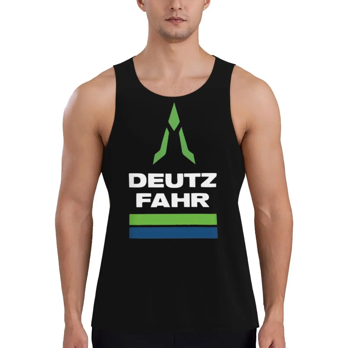 

Quick Dry Deutz Fahr Logo Merchandise Essential Gym Tank Muscle Sleeveless Shirt Bodybuilding Breathable Vest