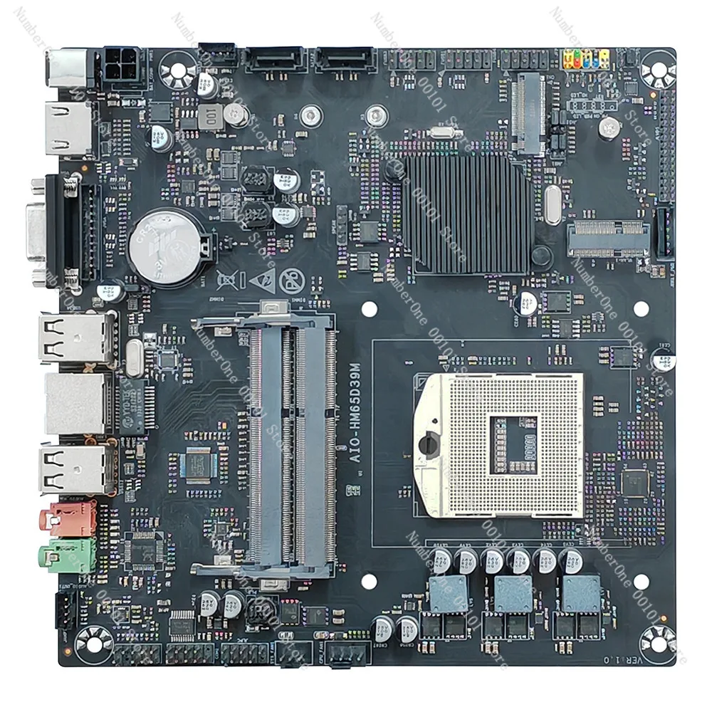 HM65 All-in-One Computer Motherboard DDR3 Memory with COM Interface ITX Industrial Control Motherboard DC12V-19V Power Supply