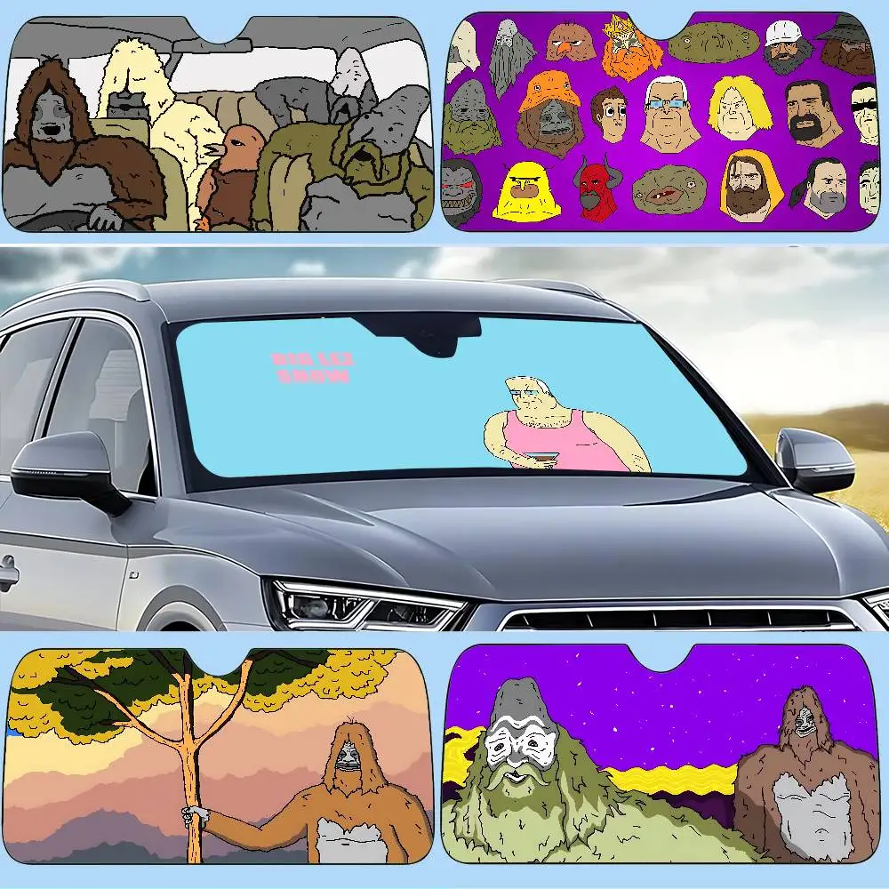 

Cartoon H-The Big Lez ShowS Car Sunshade Curtains 130x70cm Car SunShade Windshield Cover UV Protection Auto Visor Accessories Fo