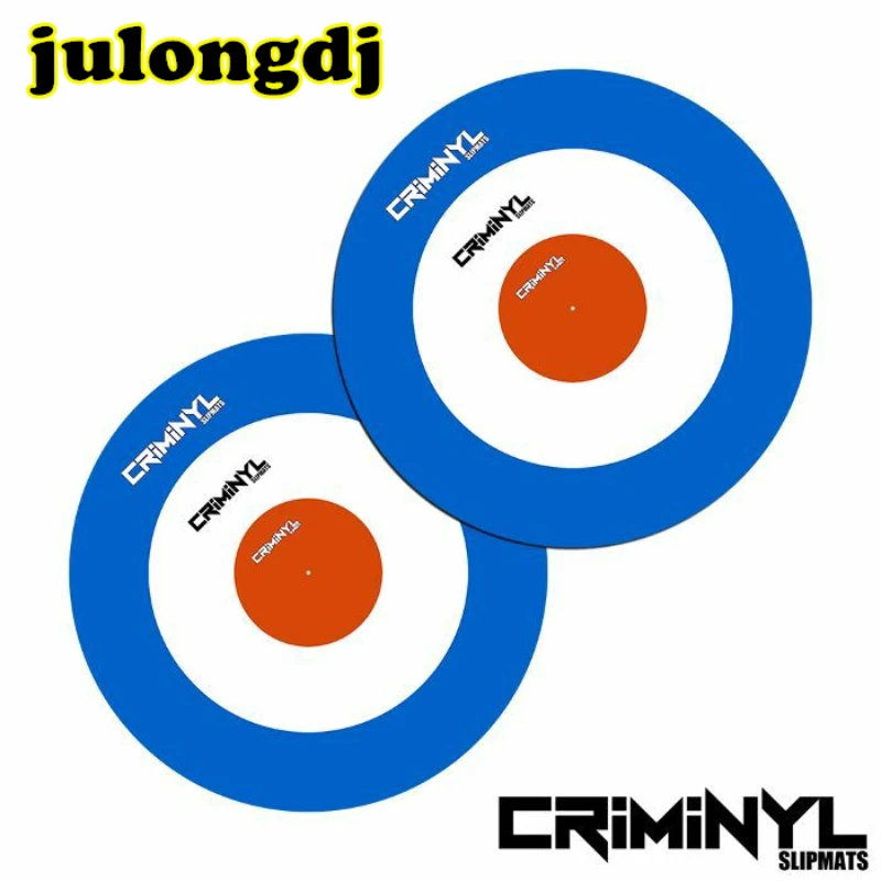 Vinyl Record Player, Criminyl Slipmats, Blue, White and Yellow Pair Price