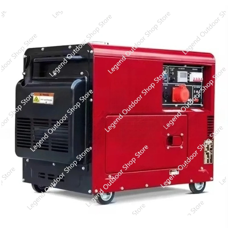 

ALL COPPER 5/6/8/10/12kVA Silent Diesel Generator Air-Cooled Portable Power Station for Camping/Construction Backup Power Supply