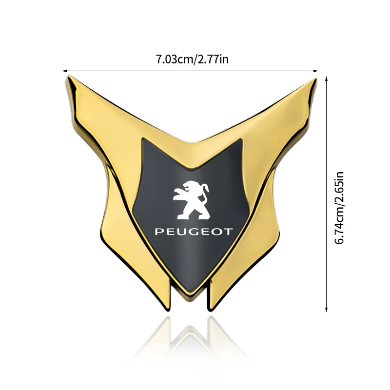 3D Chrome Peugeot Logo Emblem Badge Car Rear Trunk Tail Body Sticker Decal For 108 206 207 208 306 307 406 407 408